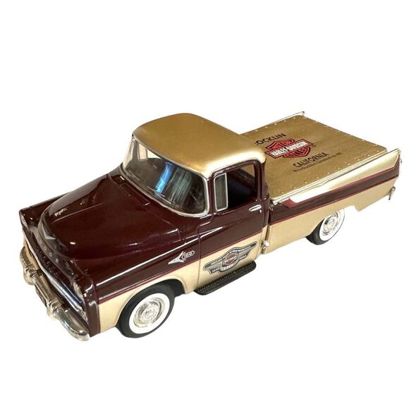 VTG ROCKLIN Harley Davidson Collectible Coin Bank 109 1957 Dodge NO KEY EUC! - Picture 1 of 14